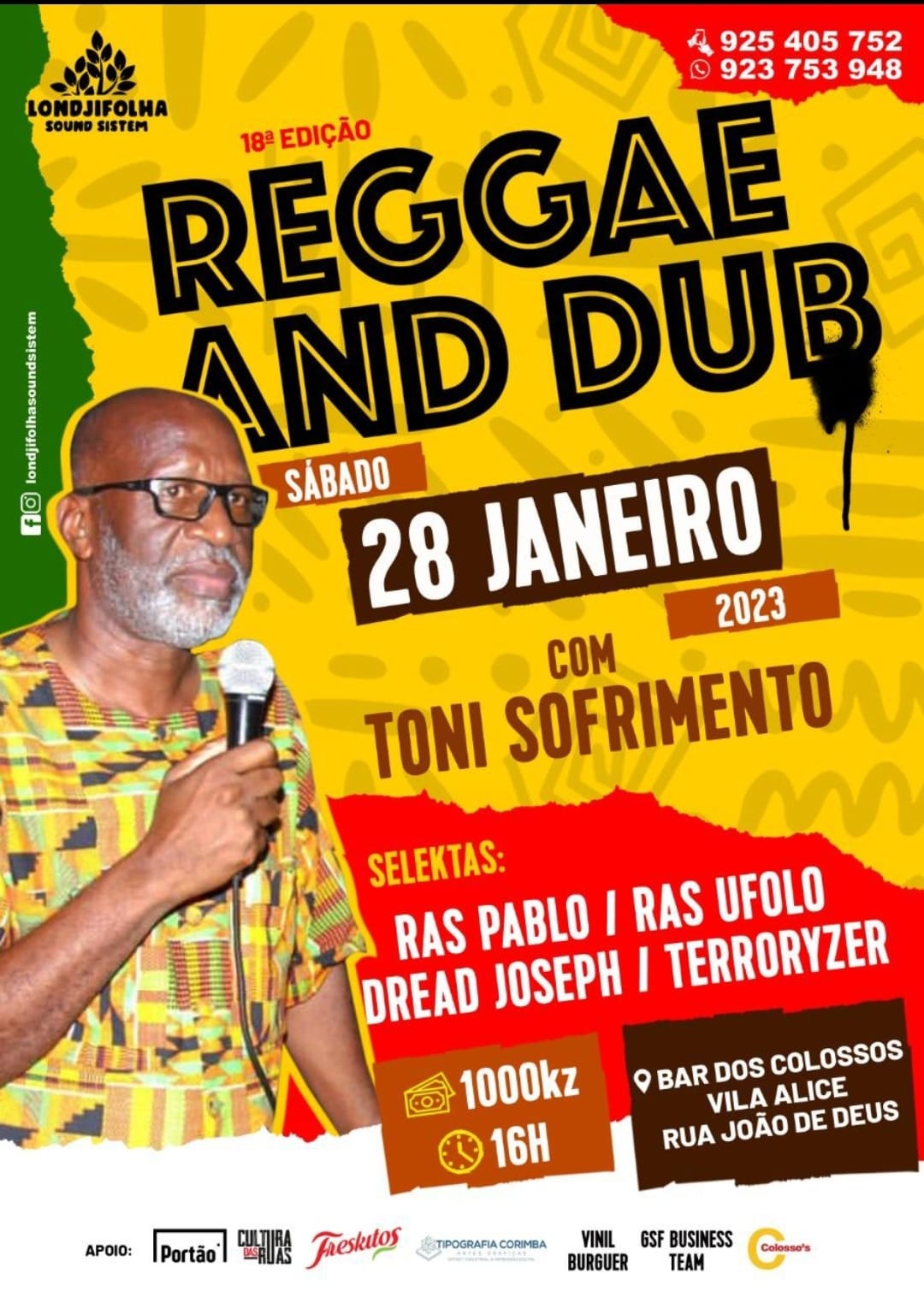 Reggae and Dub com Toni Sofrimento
