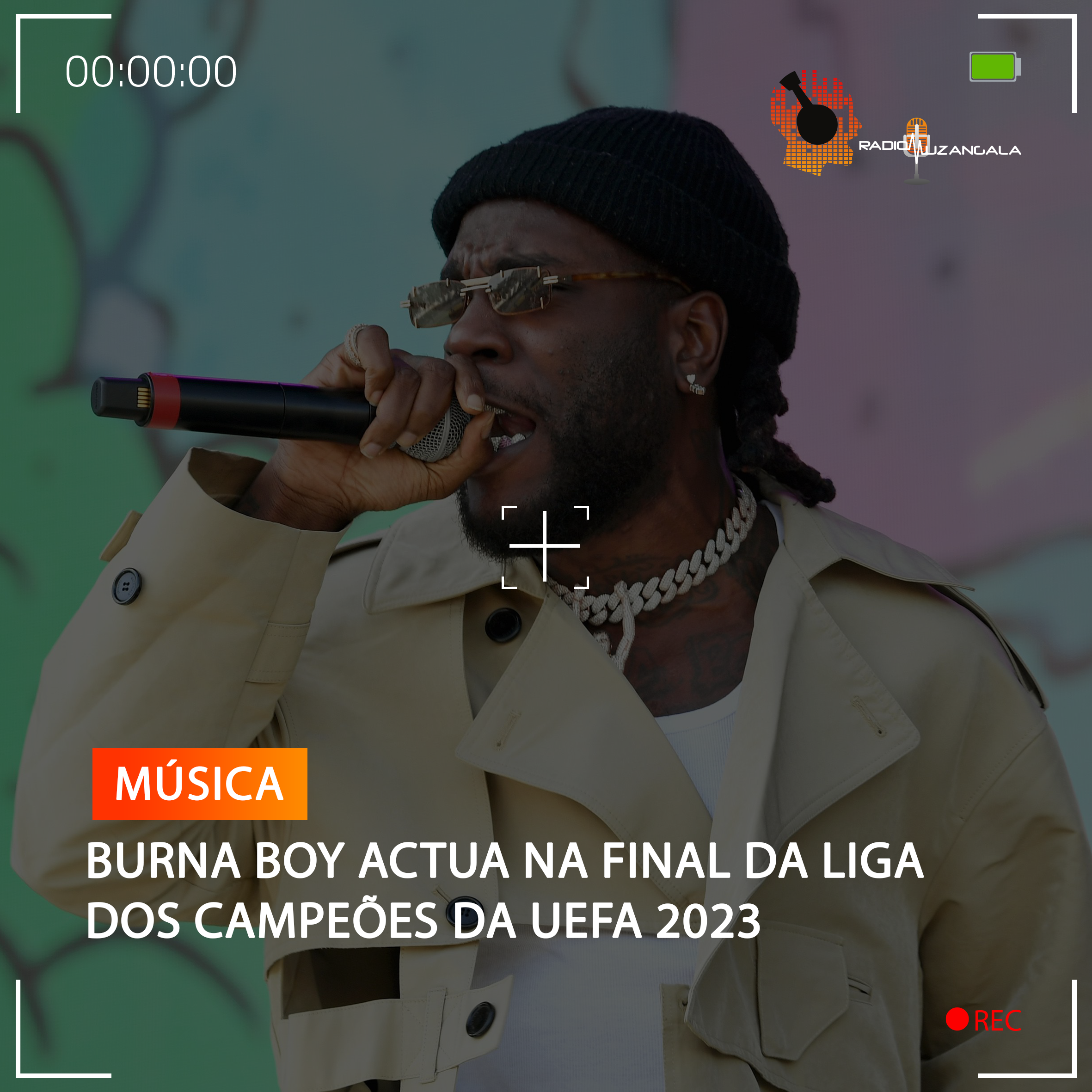 Burna Boy actua na final da Liga dos campeões da UEFA 2023