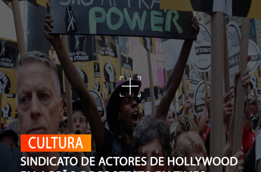  SINDICATO DE ACTORES DE HOLLYWOOD EM ACÇÃO DE PROTESTO EM TIMES SQUARE